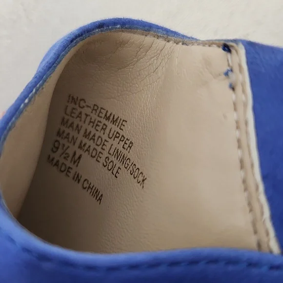 INC International Concepts bright cobalt blue stiletto statement heels size 9.5 - Picture 13 of 16